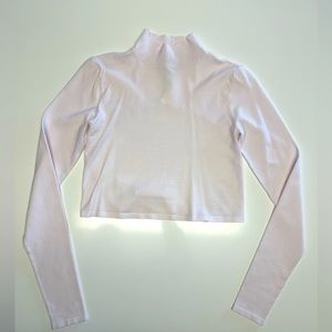 Sun-deh long sleeve open back crop top